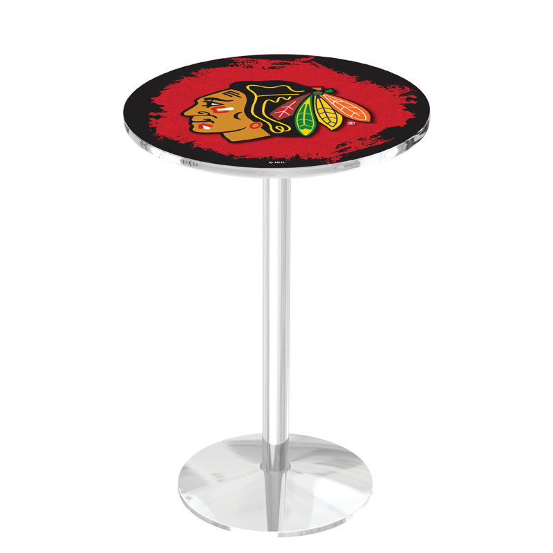 Table bistro NHL, Chrome, Chicago Blackhawks - Red