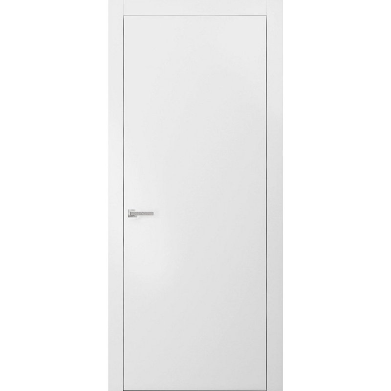 Porte intérieure moderne avec poignée | Planum 0010 | Garniture simple à panneau simple Regural | Salle de bain, Blanc