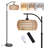 Abdool 68.5'' Arched/Arc Remote Control Rattan Floor Lamp