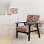 Fauteuil d'appoint rembourré rose et blanc Poppies Blossoming Grace I