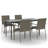 Dassiah 4 - Person Wicker Patio Dining Set with Rectangular Table , Cushions Included-654498026-654498027-668622329