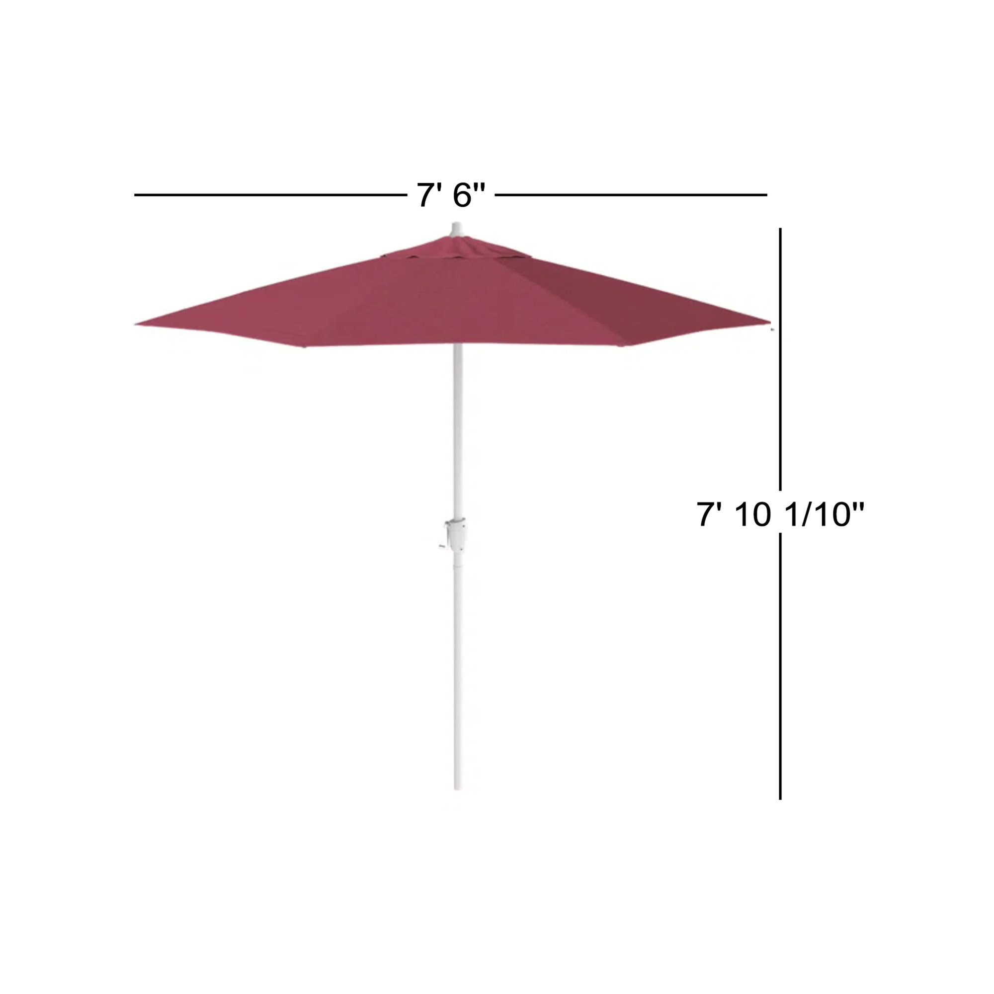 Kenne Sunbrella® Outdoor Umbrella, Canvas Hot Pink Sunbrella® Canvas, 90" W x 90" D
