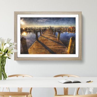 Jetty over the Lake - Picture Frame Painting