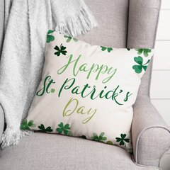 Green Throw Pillow Covers Farmhouse Polylester Linen Buffalo Plaid Truck  Lucky Blessings Decorative Pillowcase St. Patrick's Day For Sofa No Pillow  Inserts - Temu