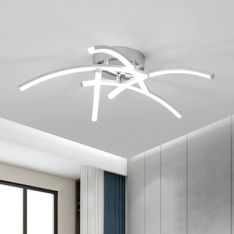 Visconti 5-Light Acrylic LED Semi Flush Mount