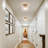 1-Light Ribbed Glass Semi Flush Mount Ceiling Light-265267730
