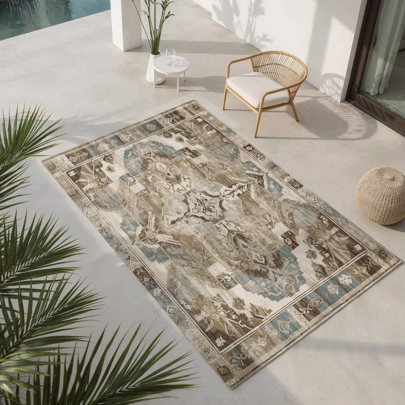 Tapis intérieur et extérieur Golden Traces, Rectangle 4pi x 6 pi