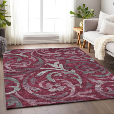 Premium Machine Washable Prisco Garnet Rug