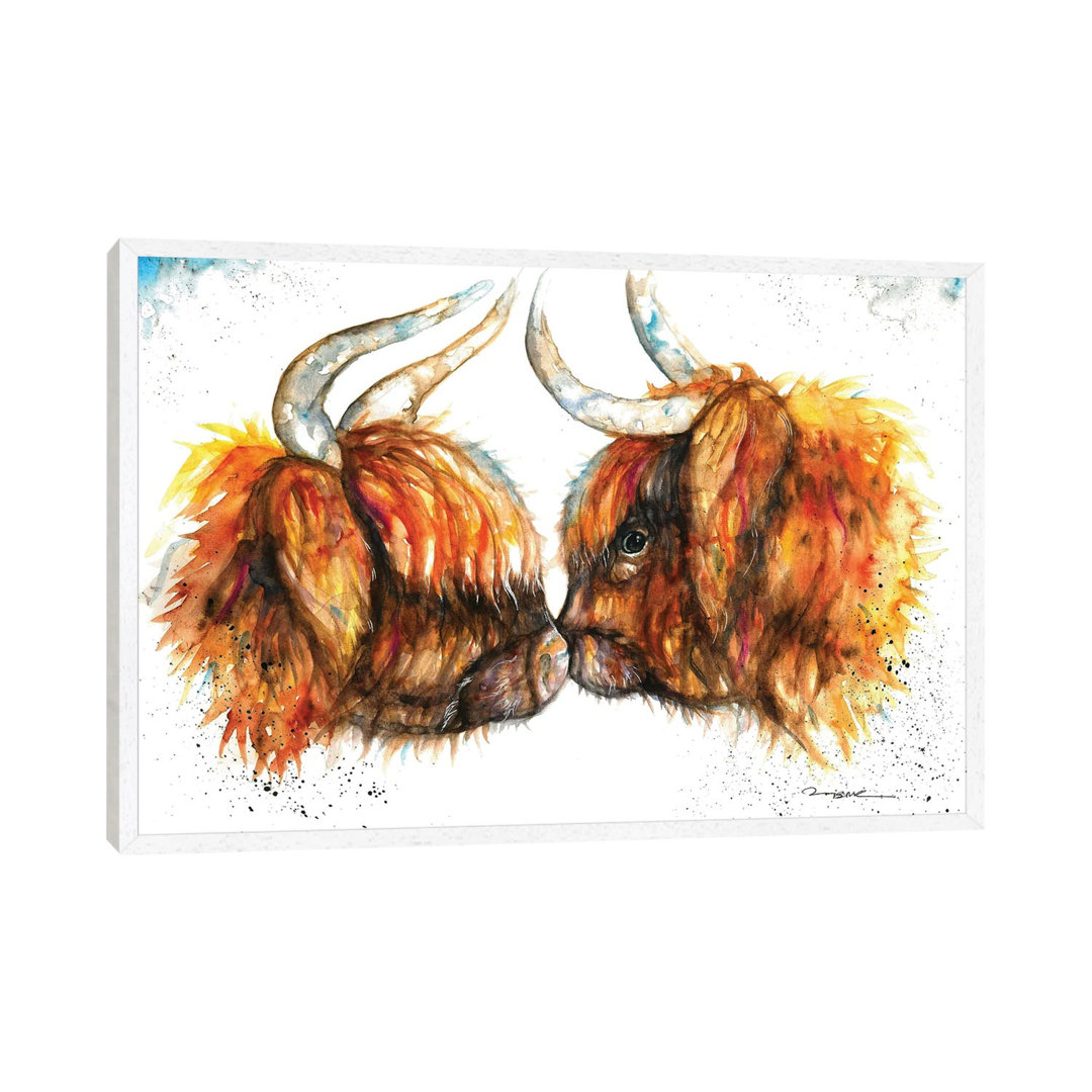Highland Cows by BebesArts - Wrapped Canvas Gallery-Wrapped Canvas Giclée