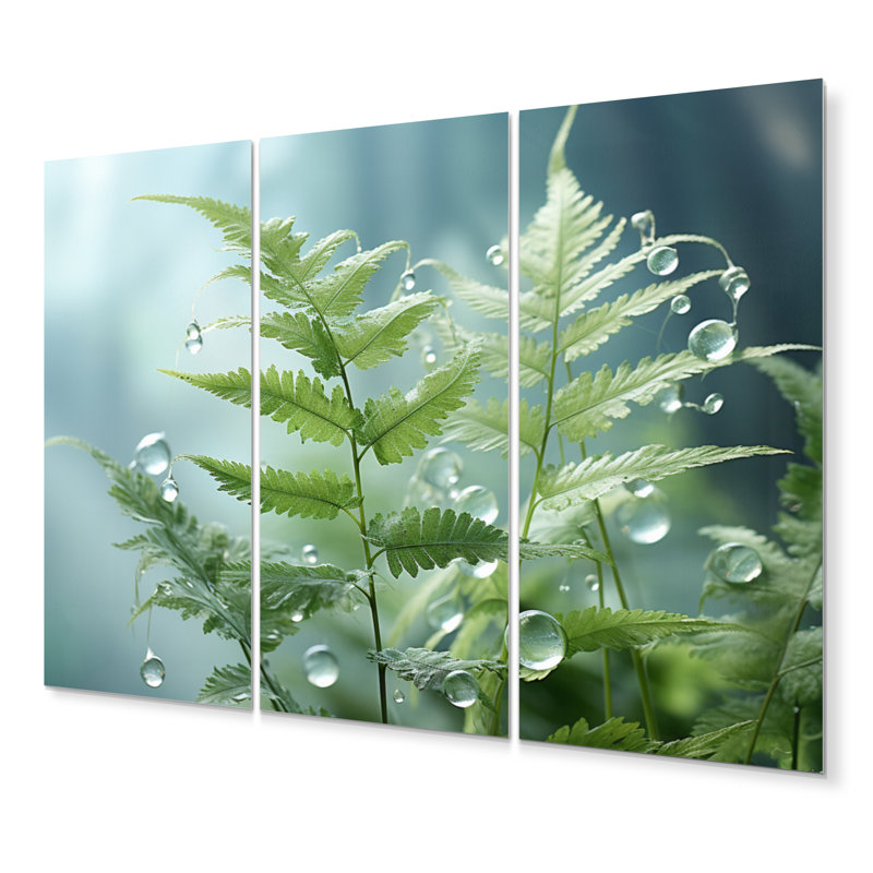 Ferns Plant Ethereal Whispers I Plants & Flowers Wall Decor on Metal