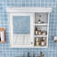 Armoire de salle de bain élégante avec tablettes de rangement et miroir haute définition-929925135