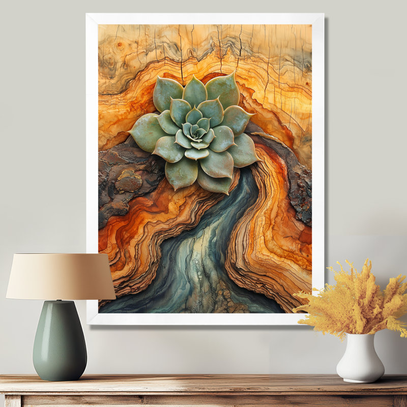 Humberwood - Art mural sur toile florale, H 20 po x l 12 po, Picture Framed, Blanc