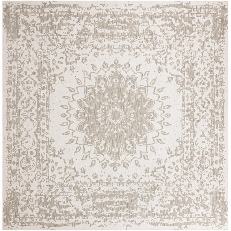 Tapis gris transitionnel Hintz, Carré 12 pi
