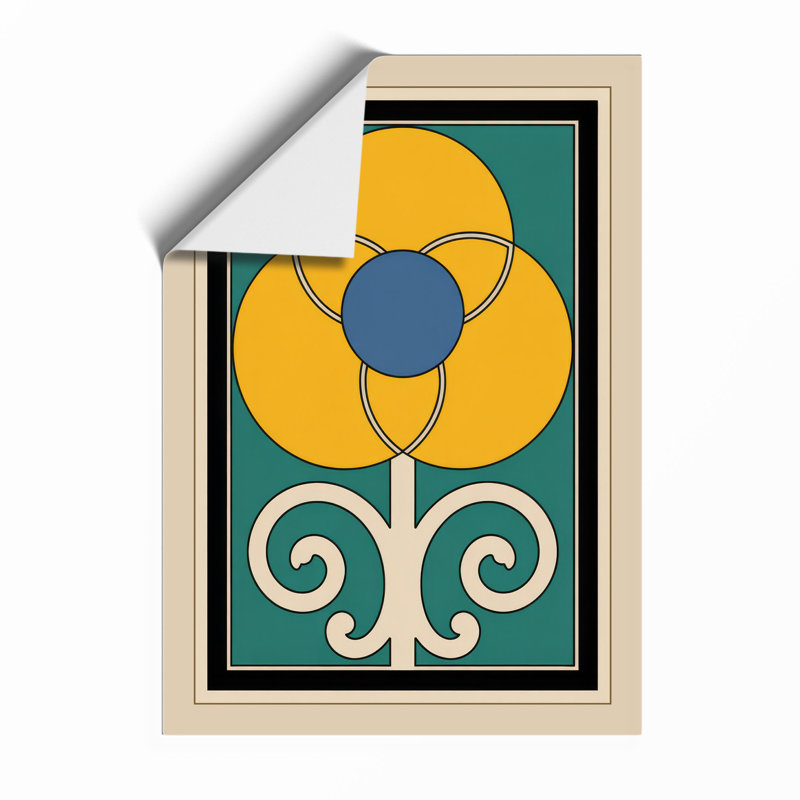 Geometric Bloom Botanical - Framed Print, A3 - 42.0 x 29.7 cm, Unframed