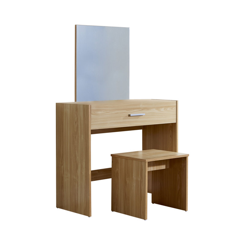 Buckland Dressing Table with Mirror, Oak