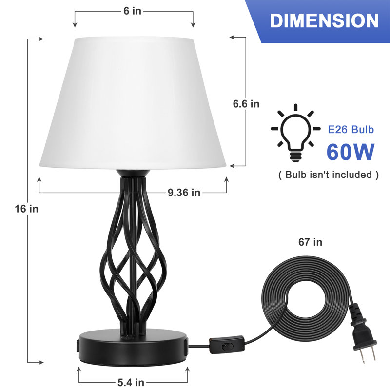 Metal USB Desk Lamp, White