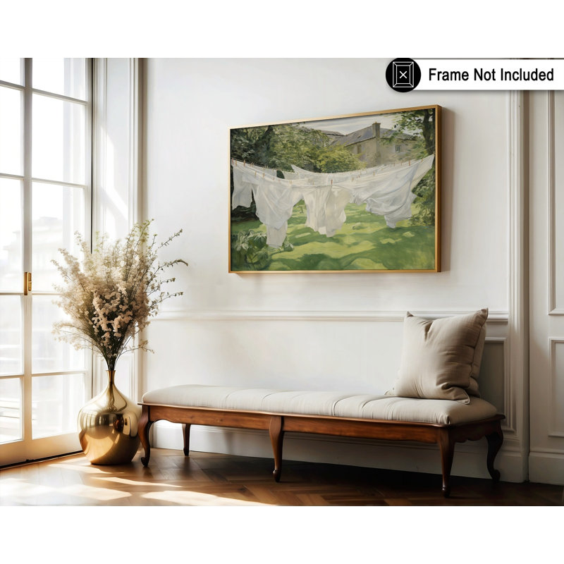 Blanchisserie sur la ligne n ° 1, 24"H x 32"W, Poster, Unframed