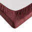 Ensemble de 3 draps simples, bourgogne, confortables et confortables, 100% brossé des deux côtés, texture luxueuse en velours, drap plat, taie d'oreiller ajustée, matelas ajustés élastiqués pour matelas de 16 po, lavable en machine