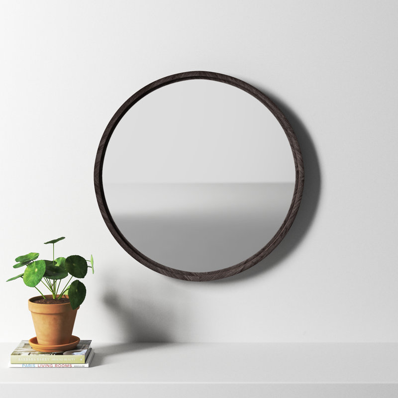 Scotty Round Mirror, Black