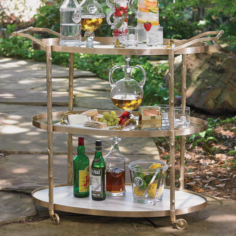 Arbor Bar Cart, Brass