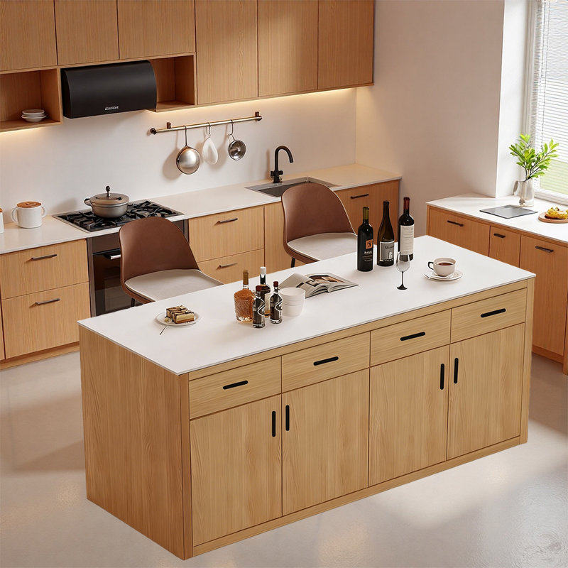 Fashionable Elegant Kitchen Island with Multi Use for Kitchen Dining Spaces Living Rooms