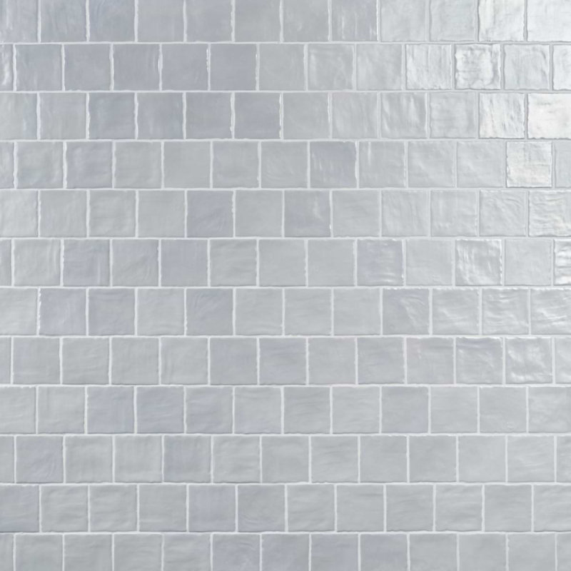 Montauk 4X4 Ceramic Mixed Finish Wall Tile, Blue
