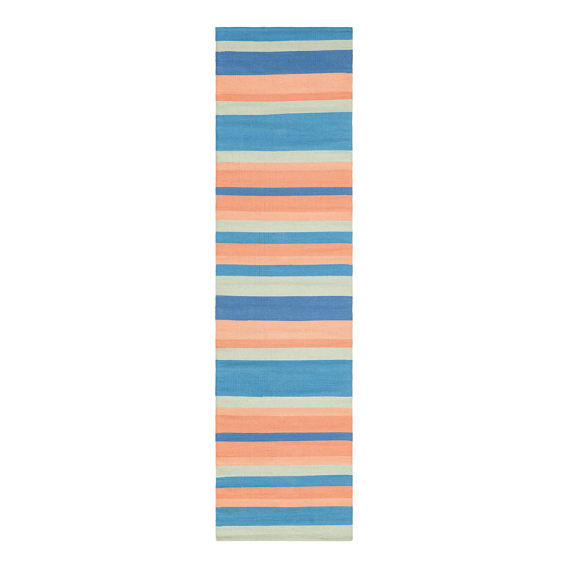 Aareona Cotton Geometric Indoor Rug, Runner 2'7" x 10'