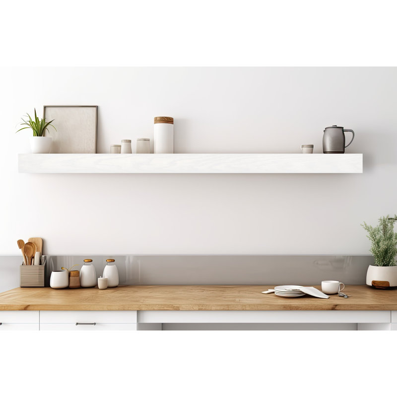Tablette flottante Avyay, Blanc, H 4 po x l 50 po x P 6 po