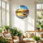 "Lake Sunset", horloge murale en verre-300929249