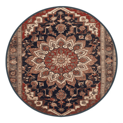 Machine Washable Persian Brown Area Rug