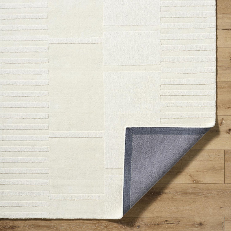 Tapis rectangulaire en laine Carsen avec envers antidérapant, Rectangle 2 pi x 3 pi