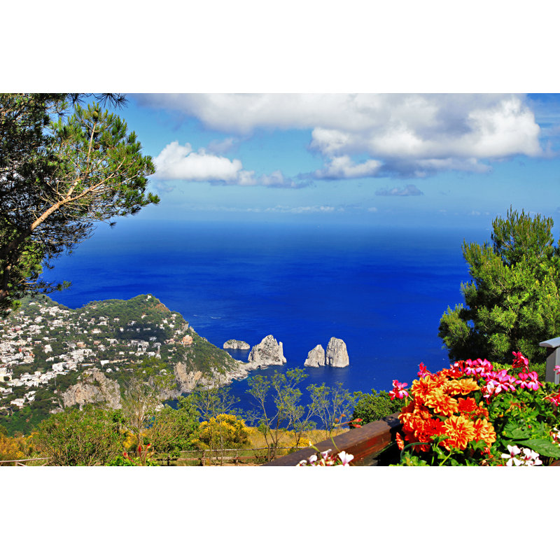 Capri Island by Freeartist - Wrapped Canvas Print, 30cm H x 46cm W