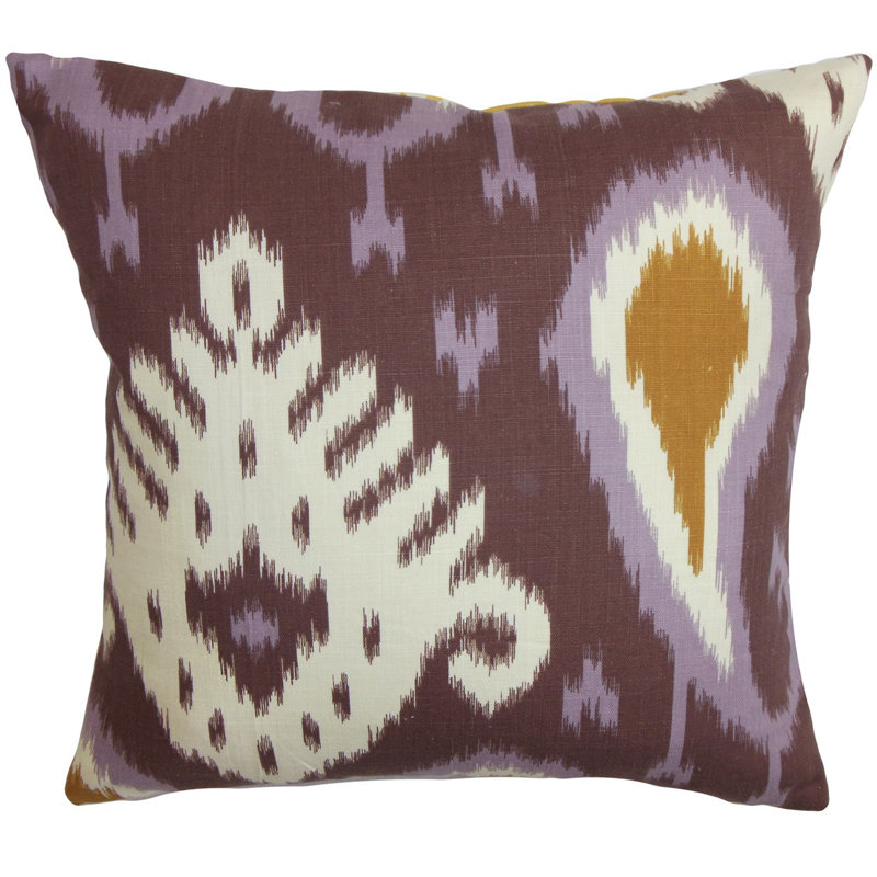 Bentshaya Throw Pillow, Down Blend, 24" x 24", Amethyst