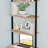 Modern Industrial Wall Shelf, Brown & Black, 19.3 x 47.2 x 7.9 inches | 100% Melamine Coated Particle Board, 0.7 inches Thick, Sturdy Metal Frame | Perfect for Home Decor & Storage Solutions