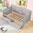 Twin Wooden Two Drawers Daybed with Slats-1769520812