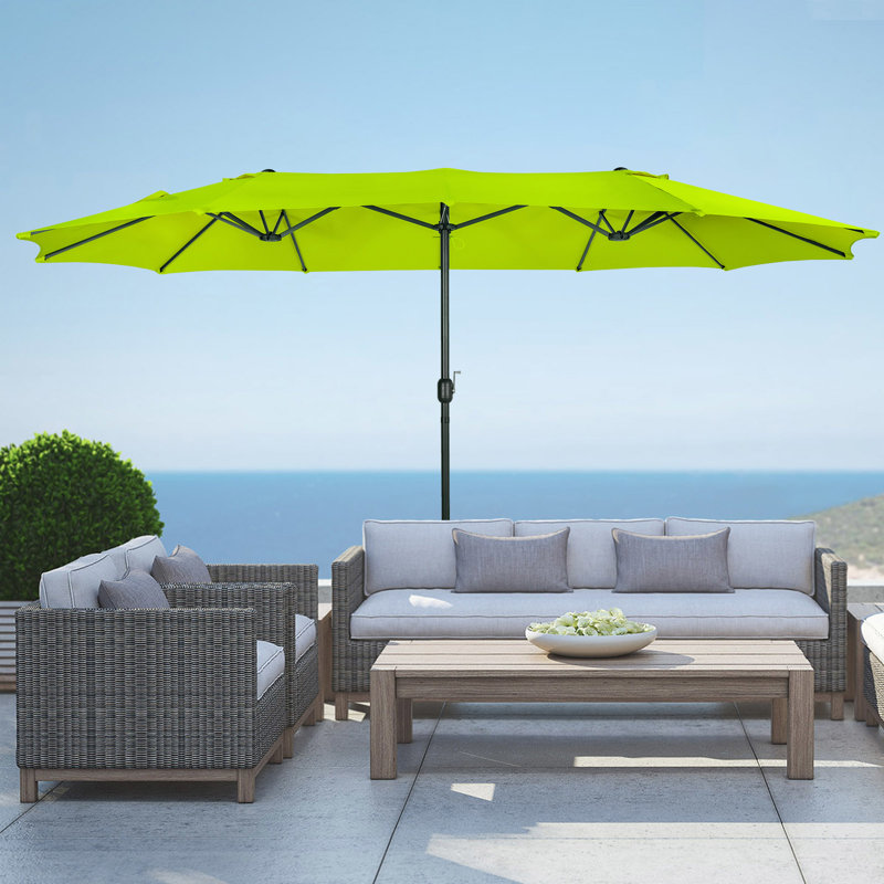 Parasol Pérou avec auvent ventilé 108 po, Lime