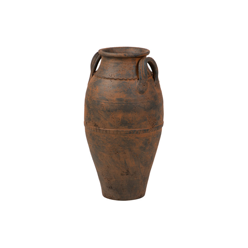 CERAMIC VASE, Overall Height- 70cm, Brown
