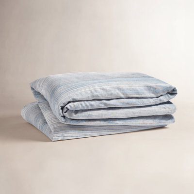 Sterling Stripe Linen Blue Duvet Cover