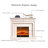 Beige Solid Wood Electric Fireplace-294976582
