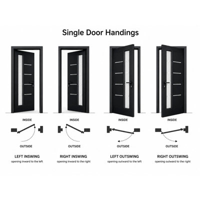 Front Exterior Prehung uPVC Metal-Plastic Manux 8933 Antracite Grey 2 Side Sidelites Office Commercial and Residential Doors Entrance Patio Garage 64 x 80 (W16+32+16 x H80) Left hand Inswing