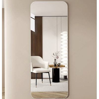 65"x 24" inch Full Body round corner mirror for Living Room Bedroom Cloakroom Wall hanging with hanging hole High quality 5mm silver mirror  Explosion-proof glass