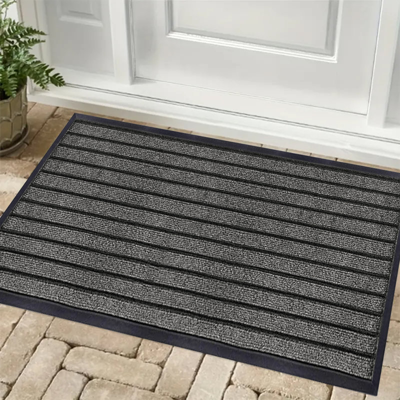 Kirin Non-Slip Indoor Outdoor Dust Resistant Door Mat , 50cm W x 80cm L, Grey