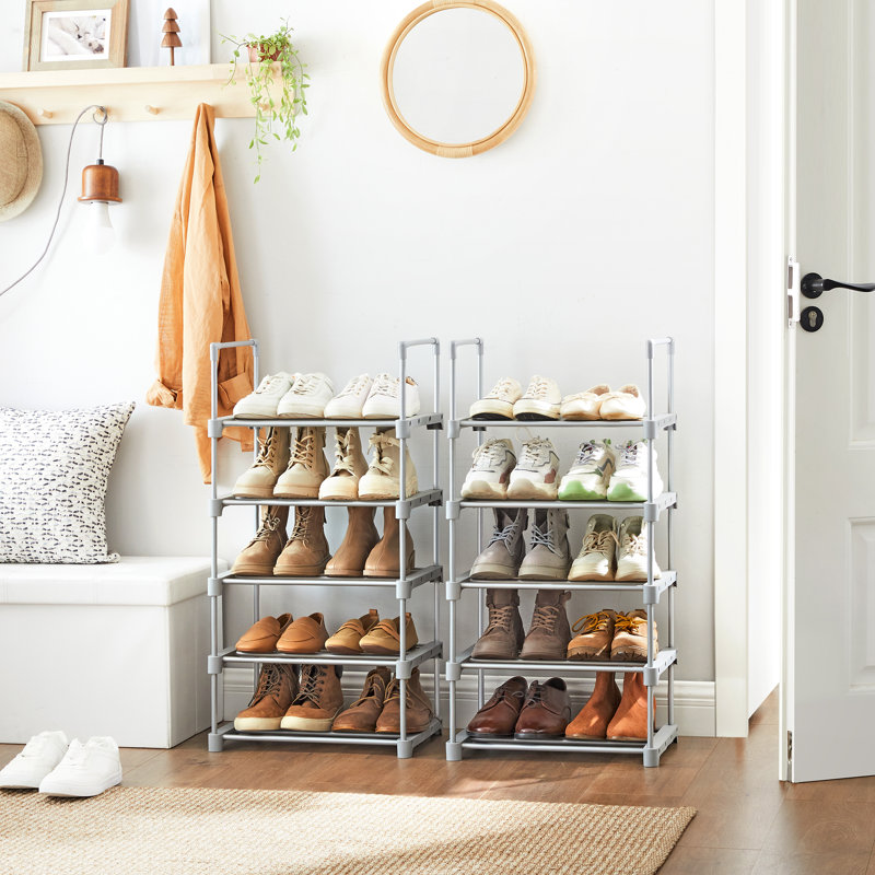 Blaris 10 Pair Shoe Rack, Grey