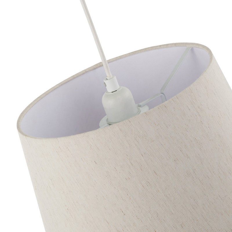 20cm H Fabric Drum Lamp Shade ( No Direct Attachment Method ) in Beige