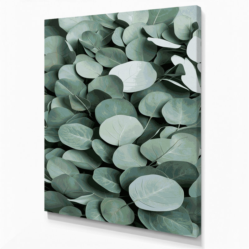 «Watercolor Botanical 42», art mural sur toile grise, H 24 po x l 36 po