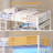 Loft Bed With L-shaped Desk, Bed Frame With Led Lights & Charging Station, 3 Fabric Drawers-1794421716-1776780719