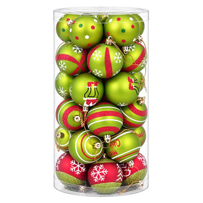 Christmas Ball Set Plastic Christmas Ball Ornaments