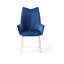 Chaise pivotante bleue marine avec pieds en acier inoxydable