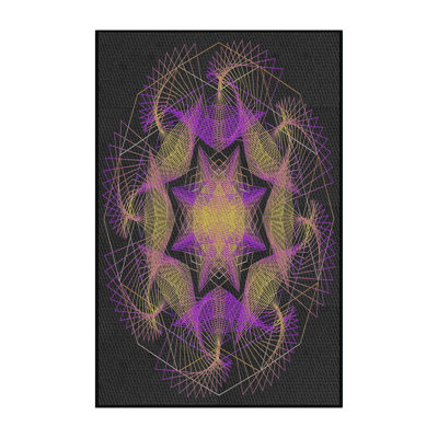 Tapis noir/beige à tisser électrique