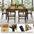63" Extendable Kitchen Table Set for 4-6 People, 7-Piece Large Dining Table Set with 6 Chairs,Mid-Century Dining Room Table-813791622